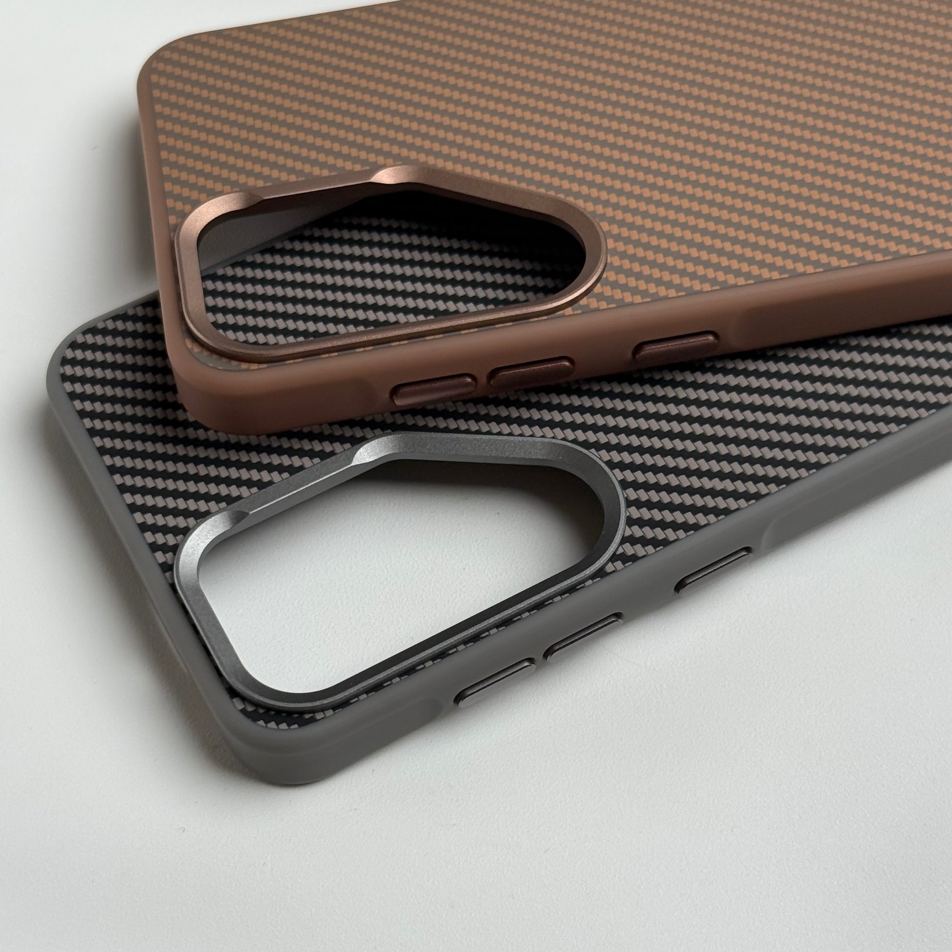 Samsung Galaxy S Series Metal Camera Ring Carbon Fiber Design MagSafe Cover