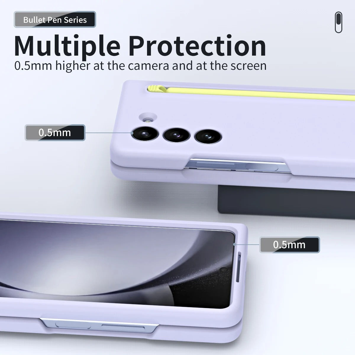 Samsung Galaxy Z Fold 6 Touch Pen Slim Pen Slot Ultra Thin PC Protective Phone Cover