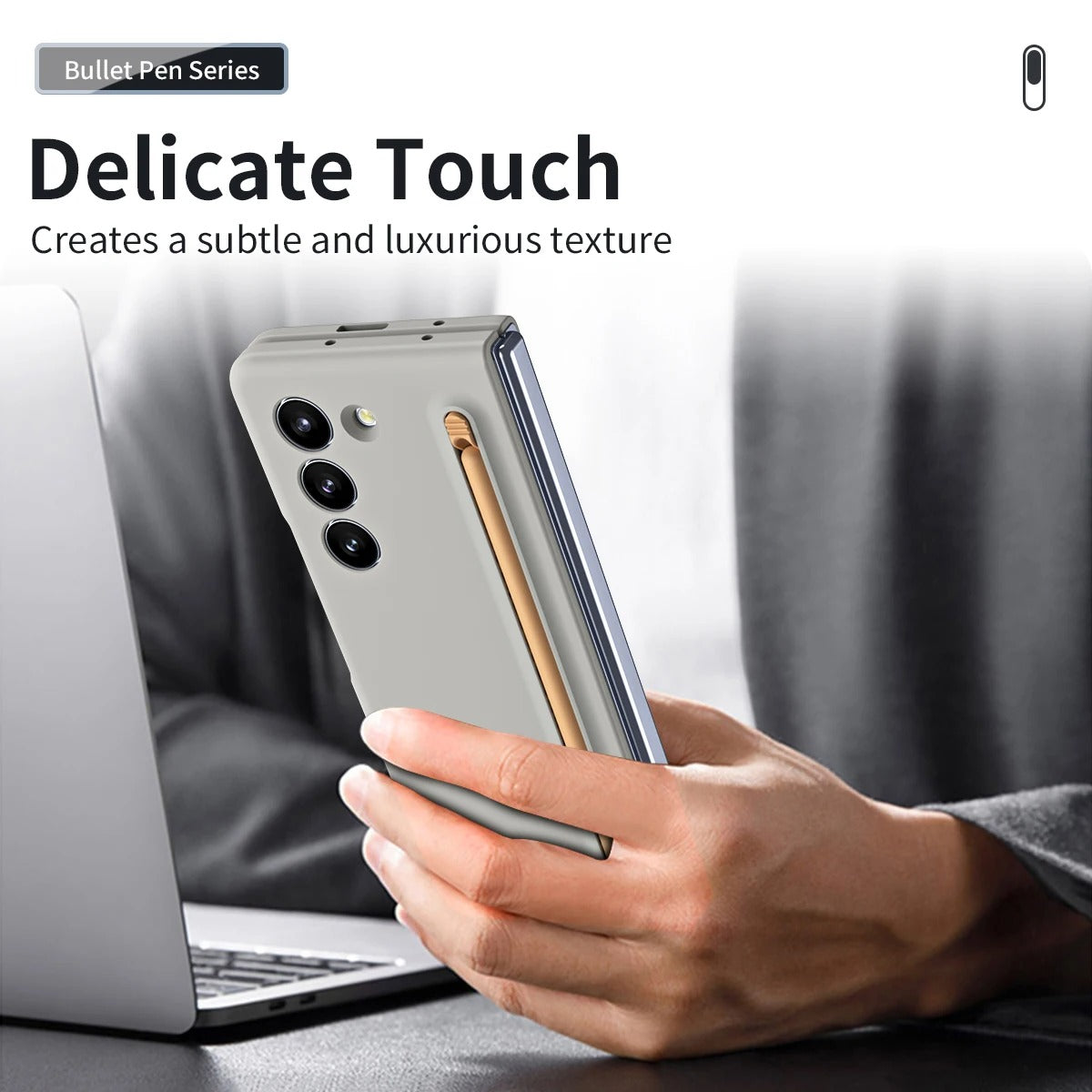 Samsung Galaxy Z Fold 6 Touch Pen Slim Pen Slot Ultra Thin PC Protective Phone Cover