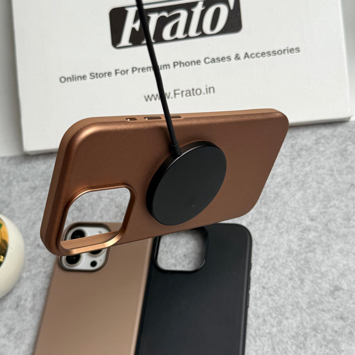 iPhone 16 Pro Luxury Classic PU Leather MagSafe Supported Case