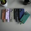 Galaxy S23 Ultra Silicone Case | Magnetic Ring | Silicone Grip Strap Cover