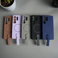 Galaxy S24 Ultra Silicone Case | Magnetic Ring | Silicone Grip Strap Cover