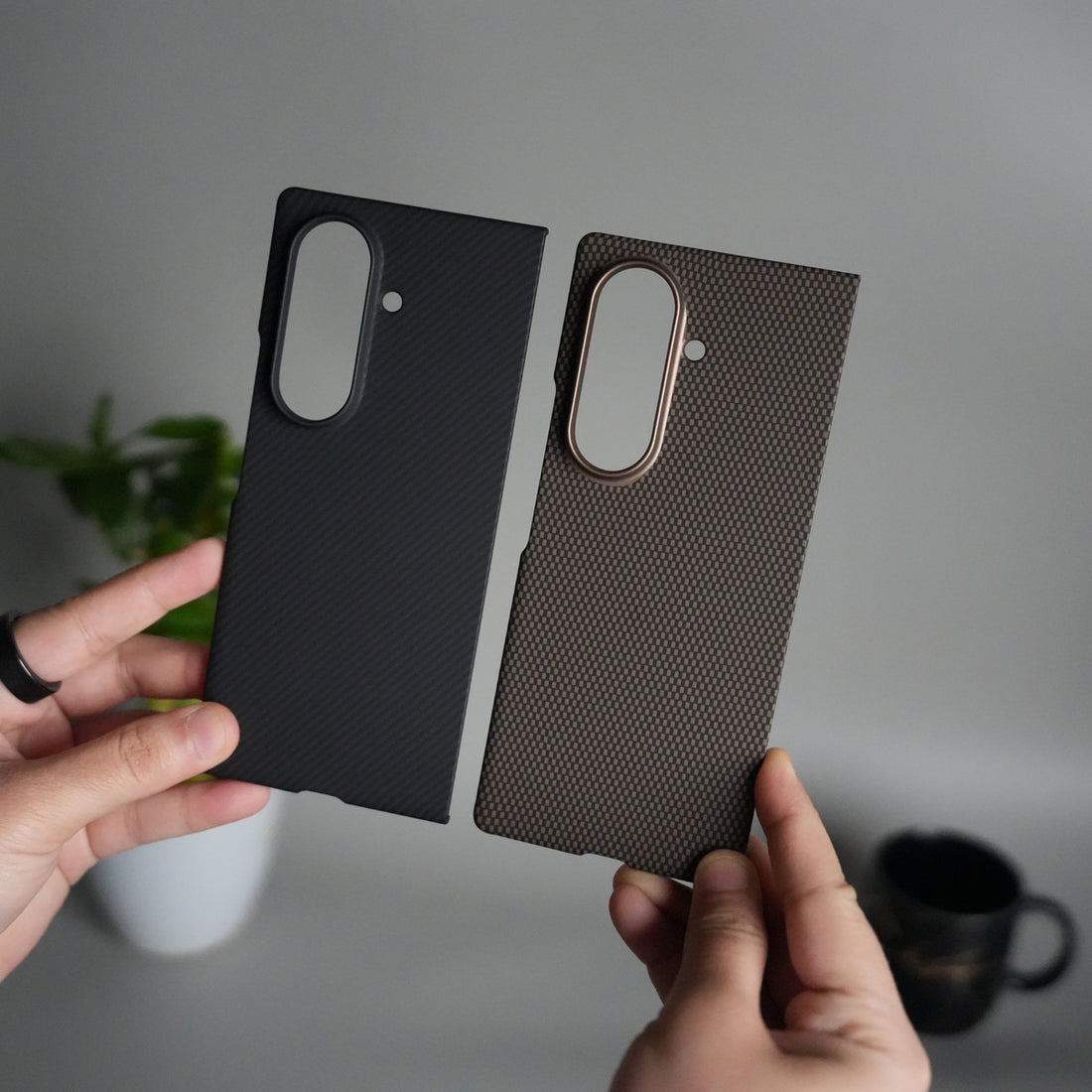 Galaxy Z Fold 7 Carbon Fiber Style Case | Ultra-Slim Matte Protective Back Cover | Premium Camera Ring Finish