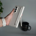 Galaxy Z Fold 7 ELVEV Hinge Protection Kickstand+Screen Protector Stylus Pen Folding Case Cover