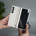 Galaxy Z Fold 7 ELVEV Hinge Protection Kickstand+Screen Protector Stylus Pen Folding Case Cover