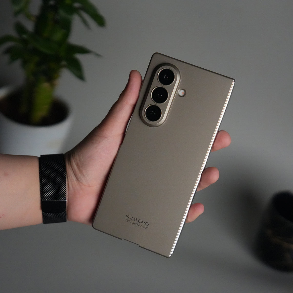 Galaxy Z Fold 7 Matte Hard Case with Front Glass Cover | Slim Shockproof Fold Care Edition