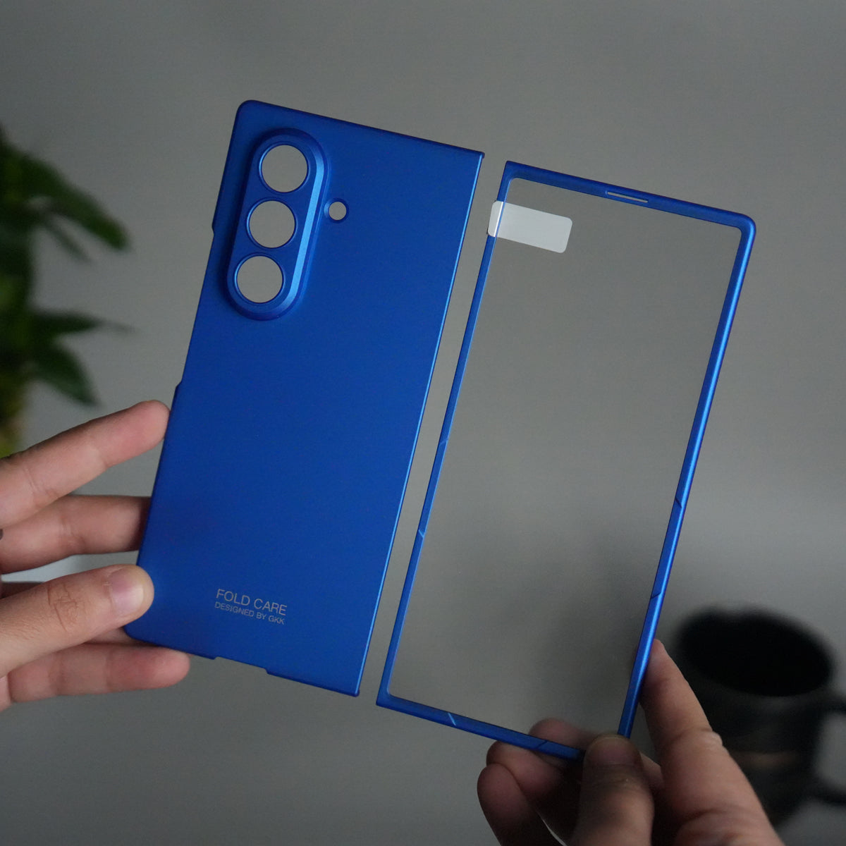 Galaxy Z Fold 7 Matte Hard Case with Front Glass Cover | Slim Shockproof Fold Care Edition