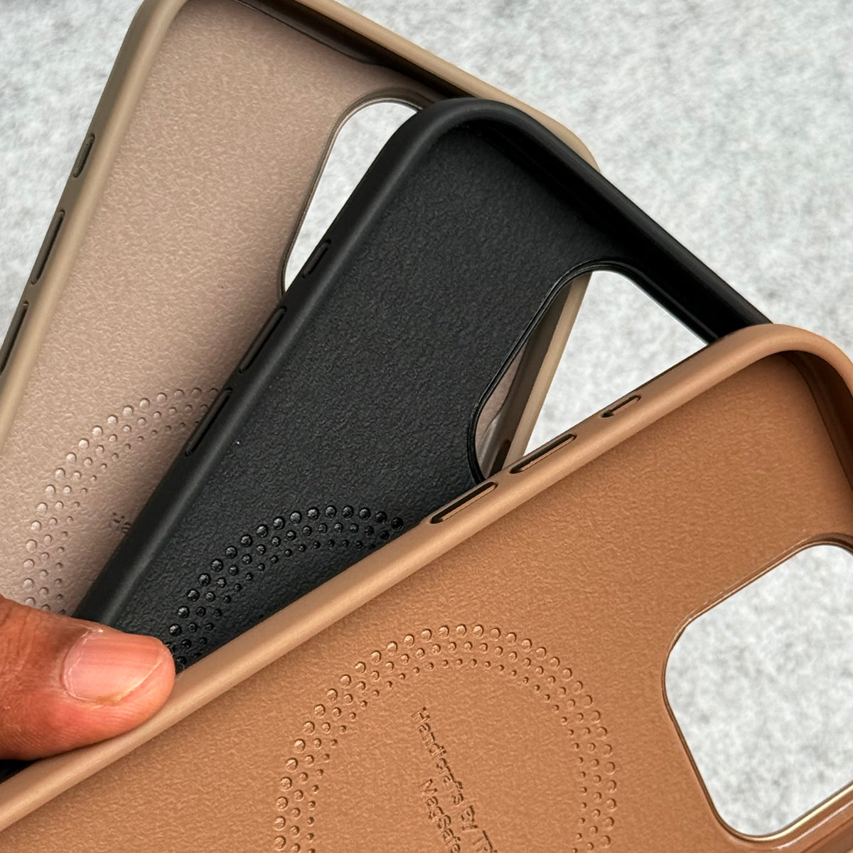 iPhone 16 Pro Luxury Classic PU Leather MagSafe Supported Case