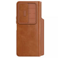 Nillkin Samsung Galaxy Z Fold 5 5G Qin Pro Leather Flip Cover ( Brown )