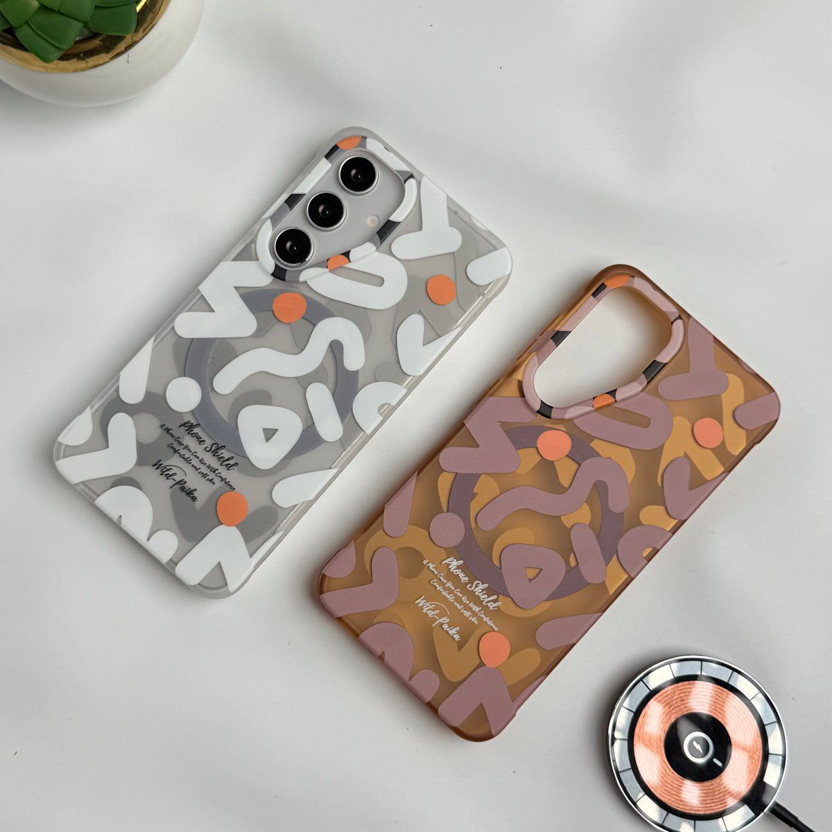 Samsung Galaxy S24 Geometric Graffiti Shockproof MagSafe Case Cover
