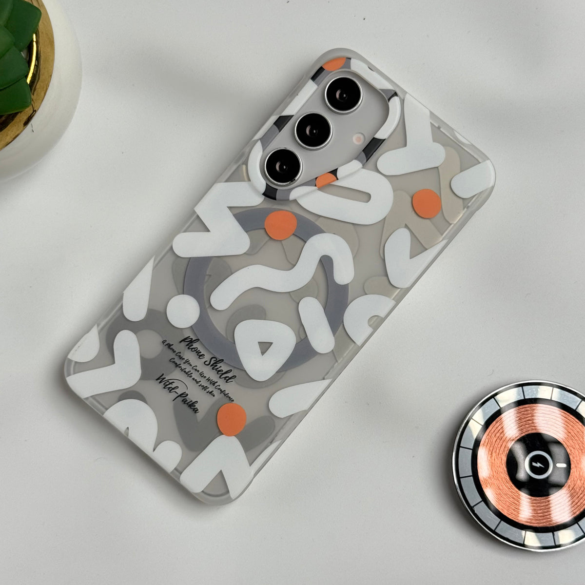 Samsung Galaxy S24 Geometric Graffiti Shockproof MagSafe Case Cover