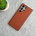 Samsung Galaxy S24 Ultra Bottom Stitch PU Leather Case Cover