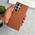 Samsung Galaxy S24 Ultra Bottom Stitch PU Leather Case Cover