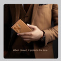 Samsung Galaxy S24 Ultra Camera Protection Nillkin Qin Prop Leather Flip Cover Black