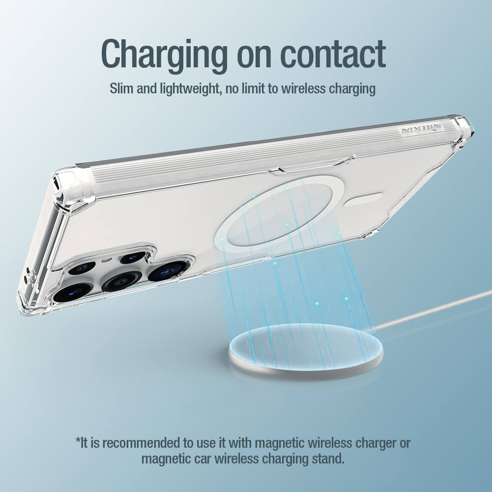 Samsung Galaxy S24 Ultra Cover Transparent Nillkin TPU PRO Magnetic Case 