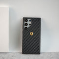 Samsung Galaxy S24 Ultra FR Sports Car Logo Carbon Fiber Texture Case Cover
