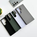 Samsung Galaxy S24 Ultra Leather Texture Design PVC Case With Metal Camera Bump