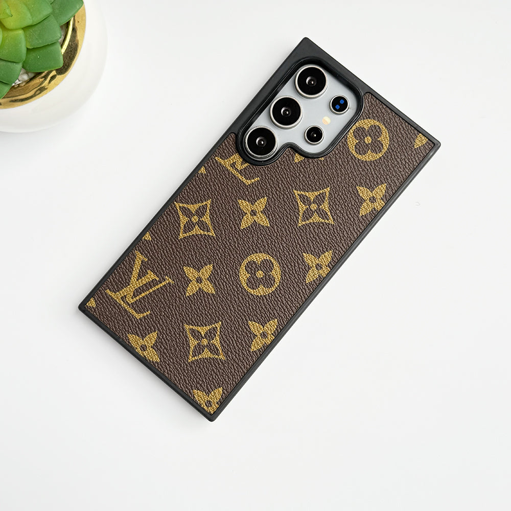 Samsung Galaxy S24 Ultra Luxury Brand PU Leather Case Cover