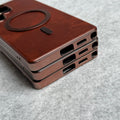 Samsung Galaxy S24 Ultra Metallic Textured Leather MagSafe Ring Case Cover