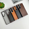 Samsung Galaxy S24 Ultra PU Leather Side Chrome Case Cover