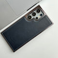 Samsung Galaxy S24 Ultra PU Leather Side Chrome Case Cover