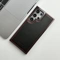 Samsung Galaxy S24 Ultra PU Leather Side Chrome Case Cover