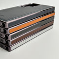 Samsung Galaxy S24 Ultra PU Leather Side Chrome Case Cover
