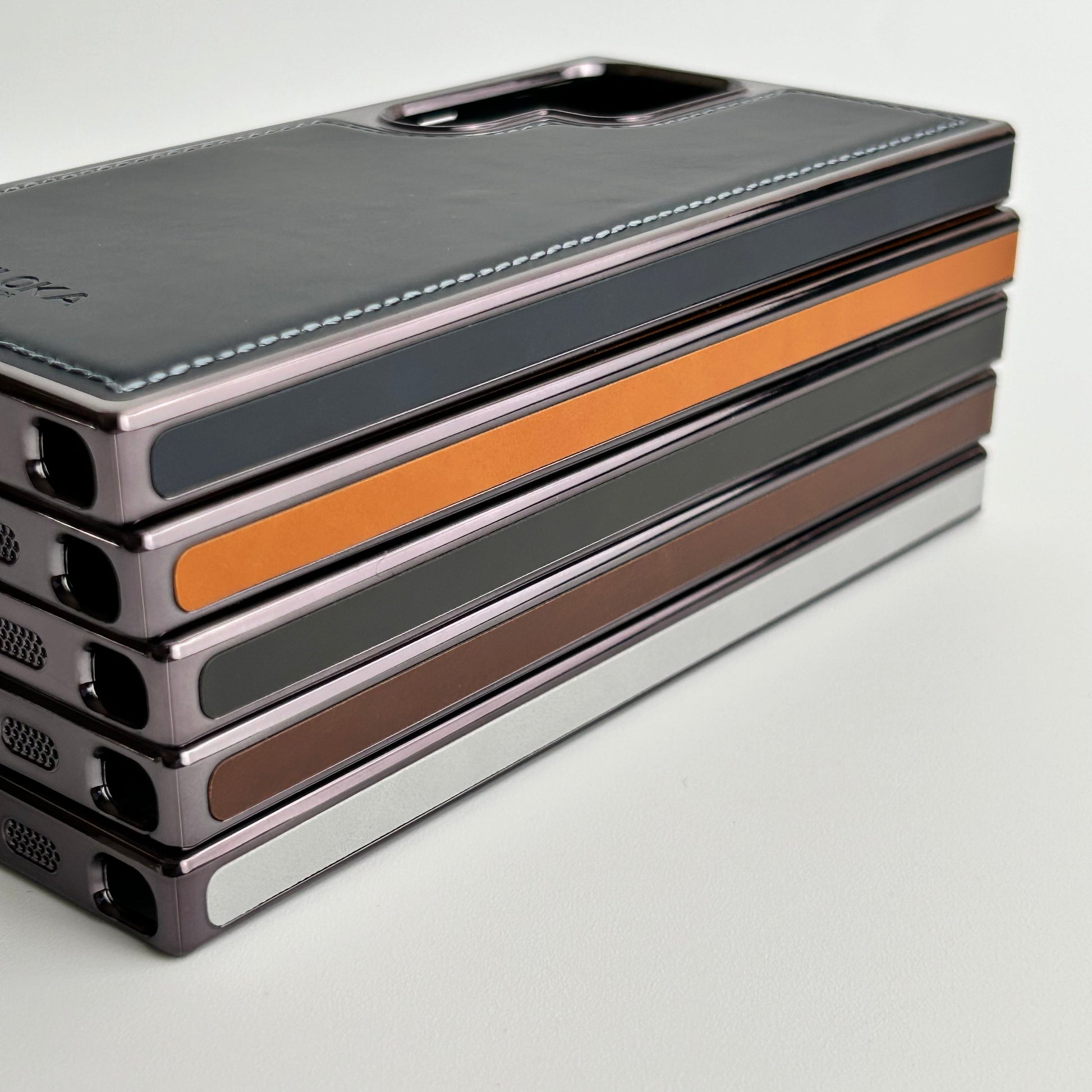 Samsung Galaxy S24 Ultra PU Leather Side Chrome Case Cover