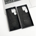 Samsung Galaxy S24 Ultra PU Leather Stitch Chrome Case Cover