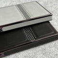 Samsung Galaxy S24 Ultra Textured Stripe PU Leather Side Chrome Cover