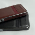 Samsung Galaxy S25 Cloth Stripe PU Leather Side Chrome Case Cover
