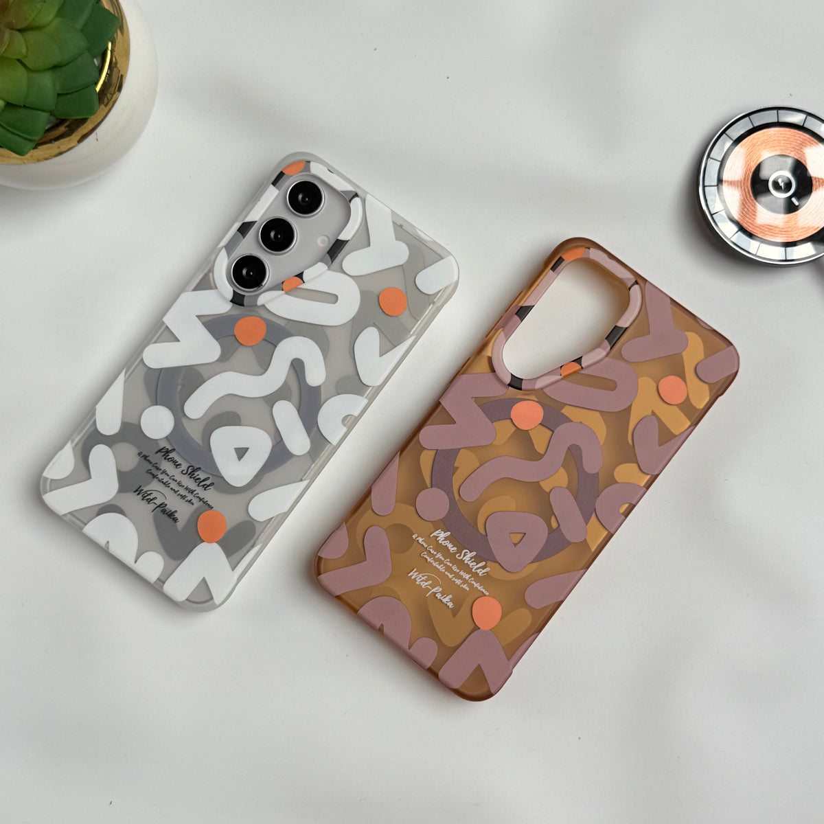 Samsung Galaxy S25 Geometric Graffiti Shockproof MagSafe Case Cover