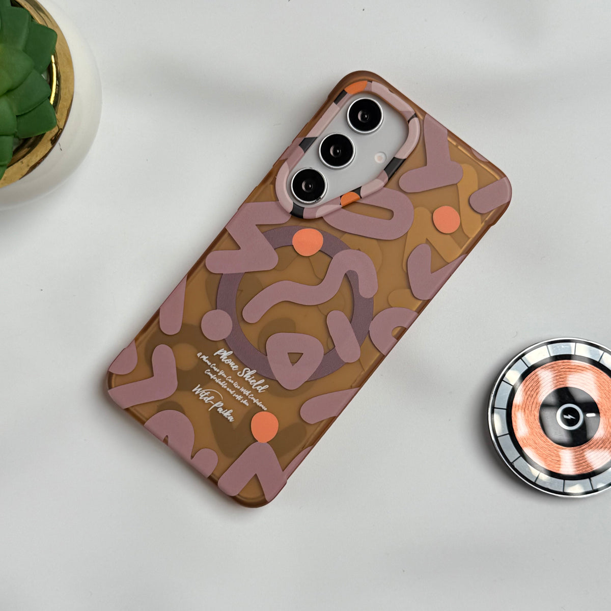 Samsung Galaxy S25 Geometric Graffiti Shockproof MagSafe Case Cover