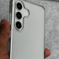 Samsung Galaxy S25 Premium Transparent Bottom Metal Stand Case Cover
