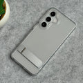 Samsung Galaxy S25 Premium Transparent Bottom Metal Stand Case Cover