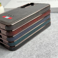Samsung Galaxy S25 Textured PU Leather Side Chrome Case Cover