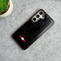 Samsung Galaxy S25 Textured PU Leather Side Chrome Case Cover