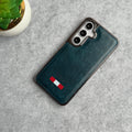 Samsung Galaxy S25 Textured PU Leather Side Chrome Case Cover