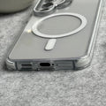 Samsung Galaxy S25 Transparent MagSafe Cover Metal Camera Bump Kick Stand