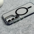 Samsung Galaxy S25 Transparent MagSafe Cover With Metal Camera Bump Kick Stand