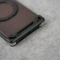 Samsung Galaxy S25 Ultra Aramid Fiber Metal Case With Rotating Stand