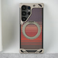 Samsung Galaxy S25 Ultra Aramid Fiber Metal Case With Rotating Stand