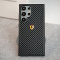 Samsung Galaxy S25 Ultra FR Sports Car Logo Carbon Fiber Texture Case Cover