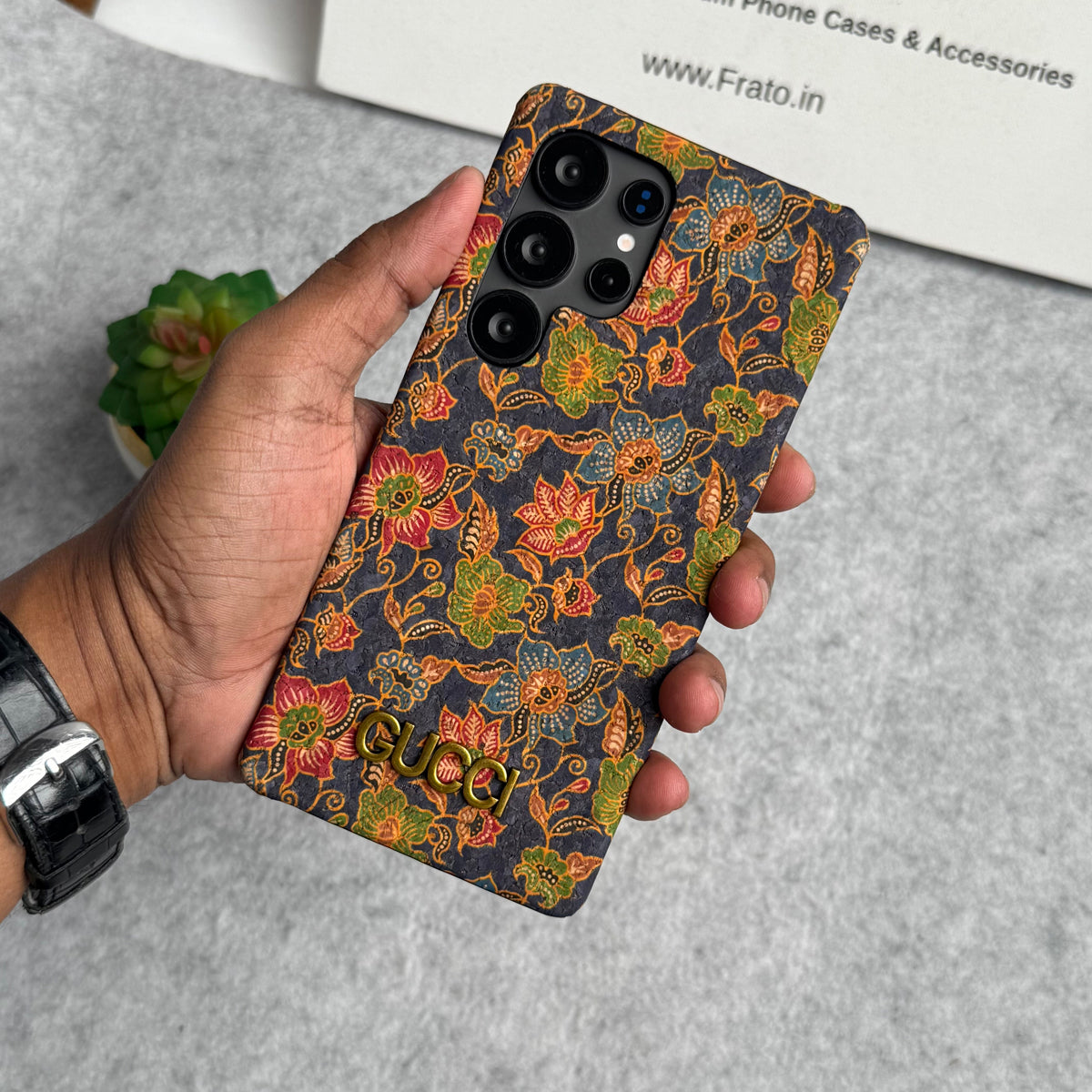 Samsung Galaxy S25 Ultra GG Floral and Butterfly Painted Back Cover