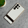 Samsung Galaxy S25 Ultra GKK Luxury Leather Plating Stand Case