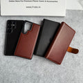 Samsung Galaxy S25 Ultra Leather Flip 2 in 1 Detachable Front and Back Wallet Case Cover