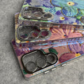 Samsung Galaxy S25 Ultra Luxury 3D Oil Painting Floral Design Glitter Lens Protection Cover