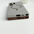 Samsung Galaxy S25 Ultra Premium PU Leather Metal MagSafe Ring Cover