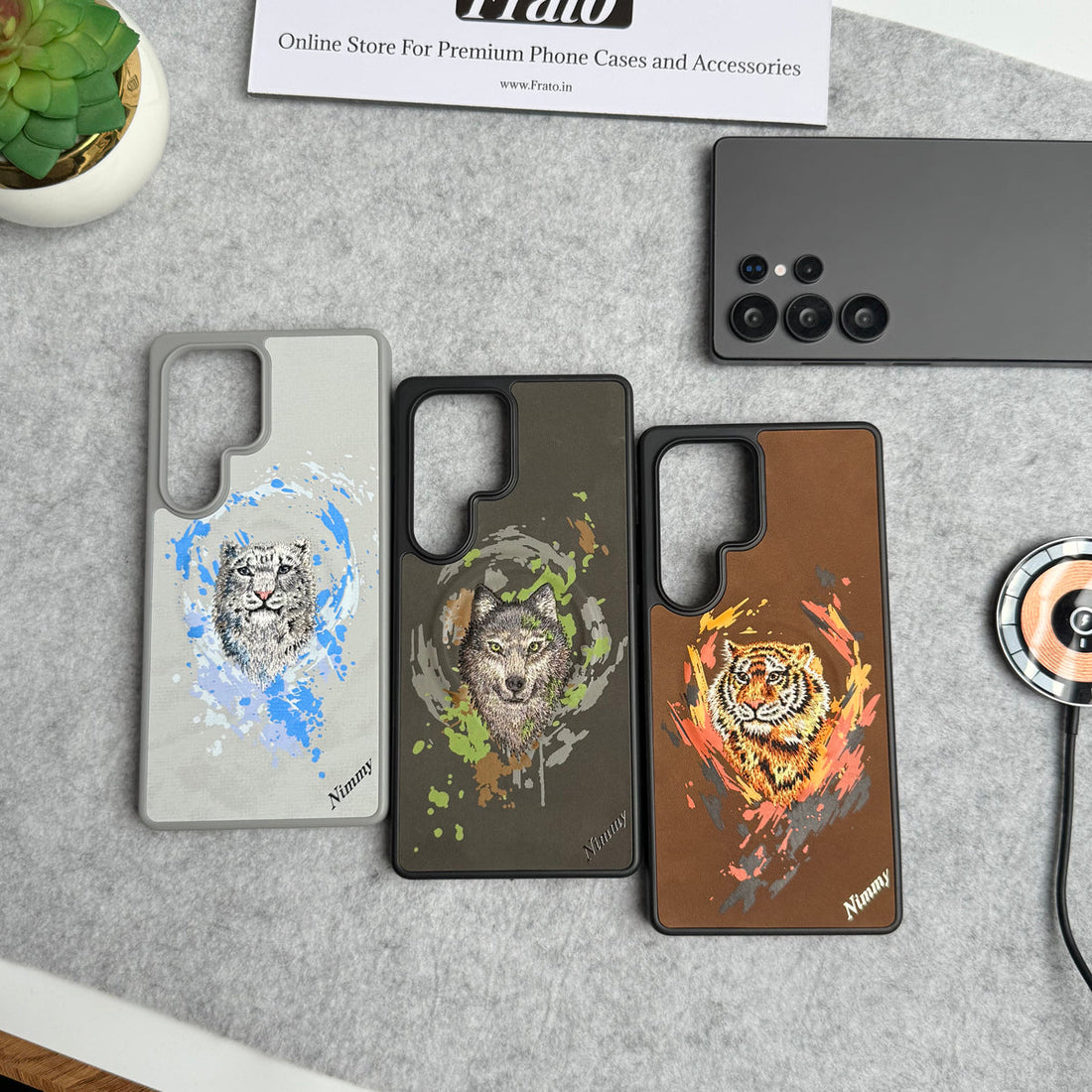 Samsung Galaxy S25 Ultra Wild Animal 3D Embroidery MagSafe Case 