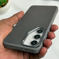 Samsung Galaxy S Series Metal Camera Ring Carbon Fiber Design MagSafe Cover
